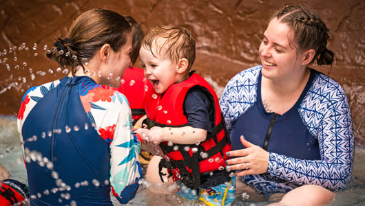 Guests at the Massanutten Indoor WaterPark