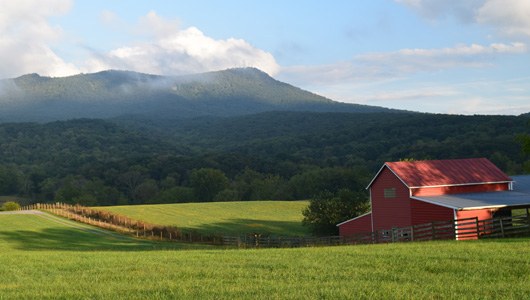A scenic photo of the Mountains at Massanutten Resort