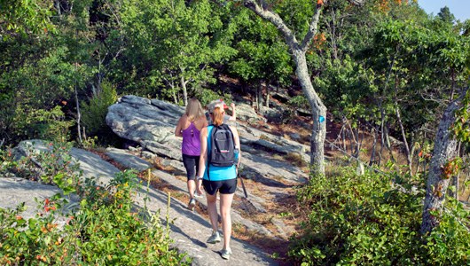 Guests hiking at Massanutten Resort